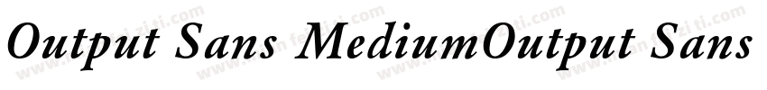 Output Sans MediumOutput Sans Mediu字体转换